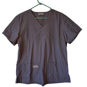 3/$20 Urbane Scrubs Gray Short Sleeve Scrub Top